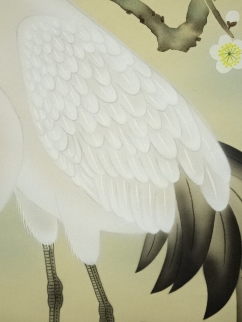 道具 ] - 道具 山下春月筆 松竹梅鶴亀 肉筆絹本掛軸（箱付） | ネット